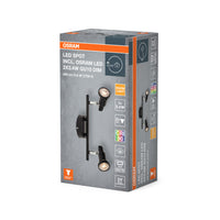 OSRAM LED-spot GU10 plafondlamp 2 x 3,4W, 460lm, zwart