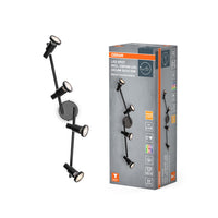 OSRAM LED-spot GU10 plafondlamp 4 x 3,4W, 920lm, zwart