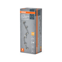 OSRAM LED-spot, hoogwaardige spot met 6 lampen, gemaakt van aluminium, geschikt voor wand- en plafondmontage binnenshuis, inclusief vervangbare GU10-lampen, warm wit (2700K), 3W, LED SPOT GU10 6x3W