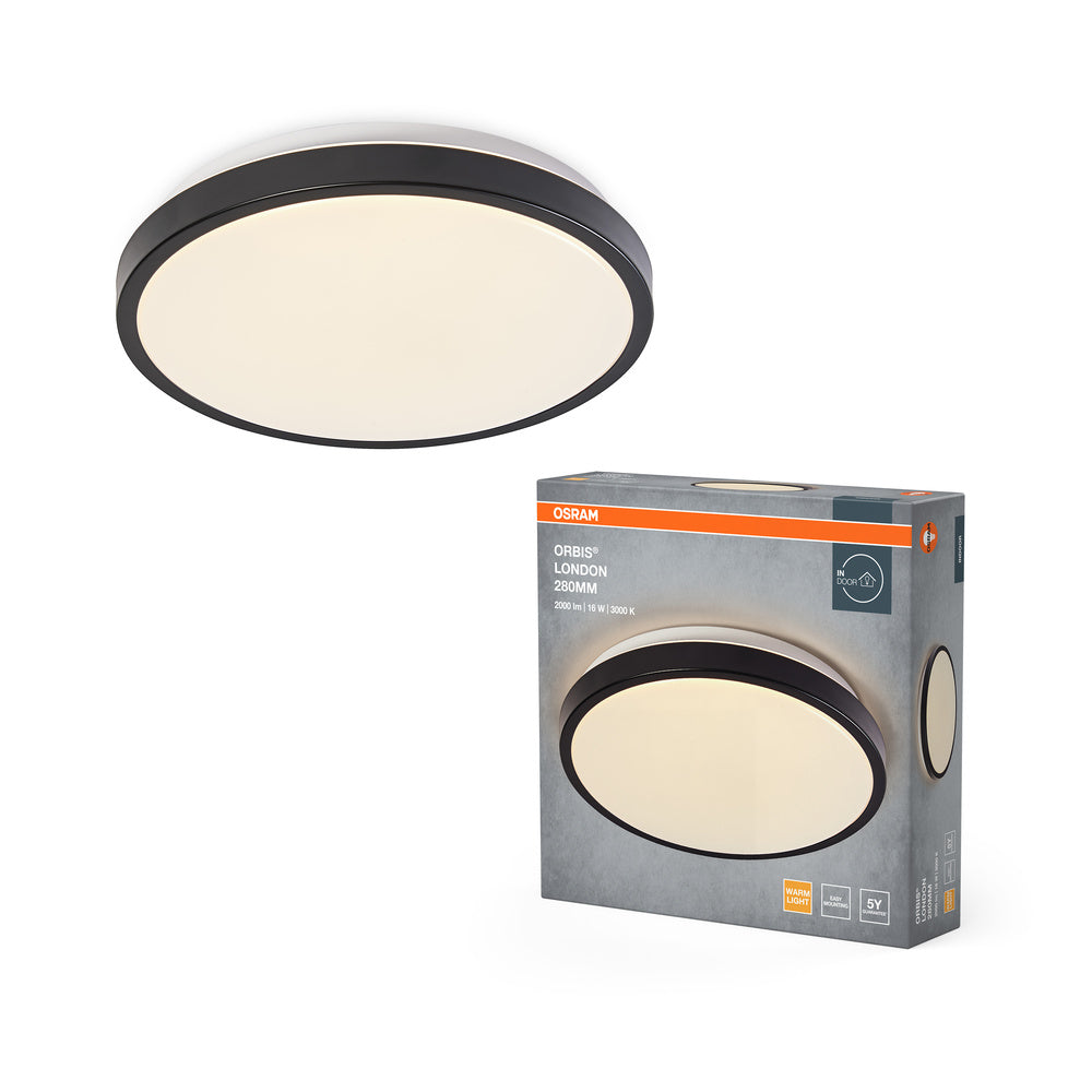 OSRAM ORBIS LONDON plafondlamp, zwart, 16W, 2000lm