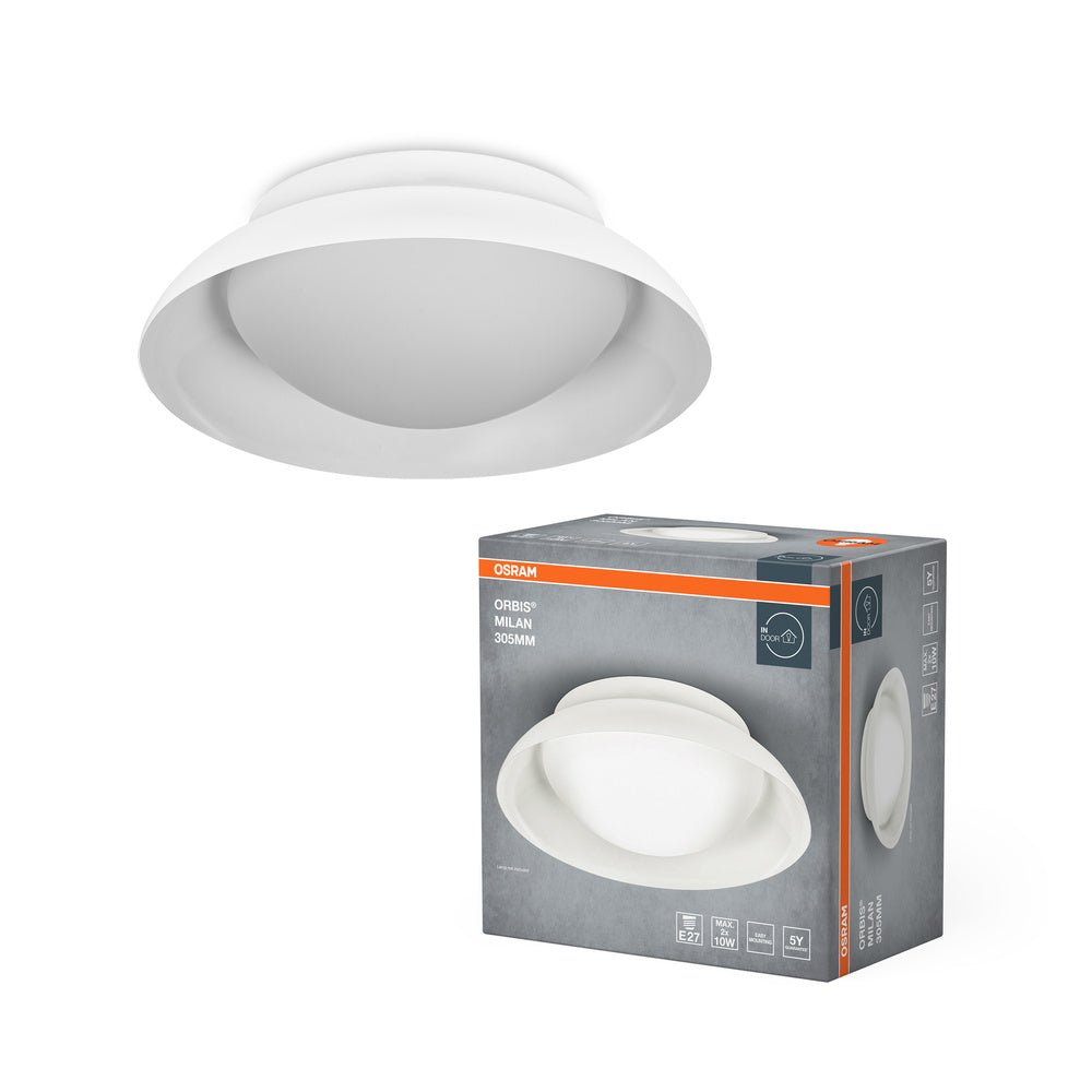 OSRAM ORBIS MILAN plafondlamp 305 mm, wit, 2x E27