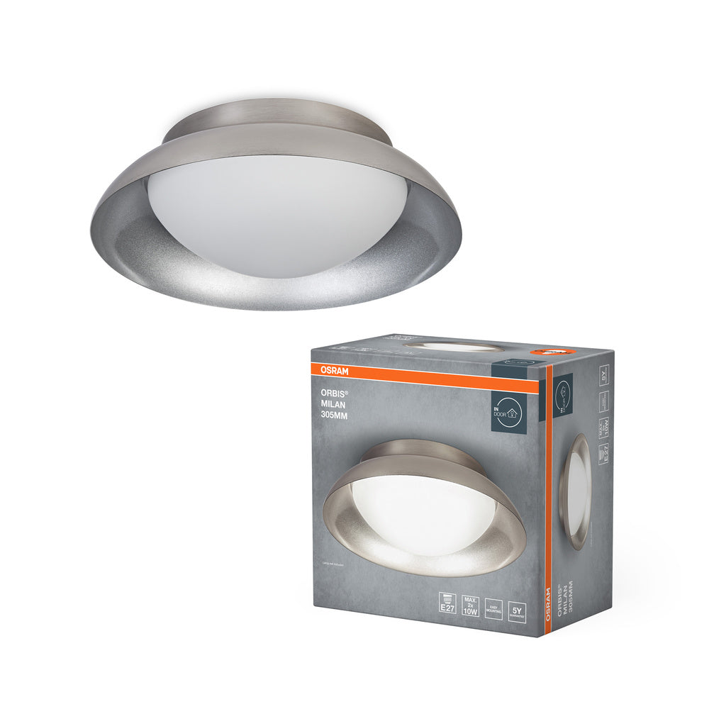 OSRAM ORBIS MILAN plafondlamp 305 mm, nikkel, 2x E27