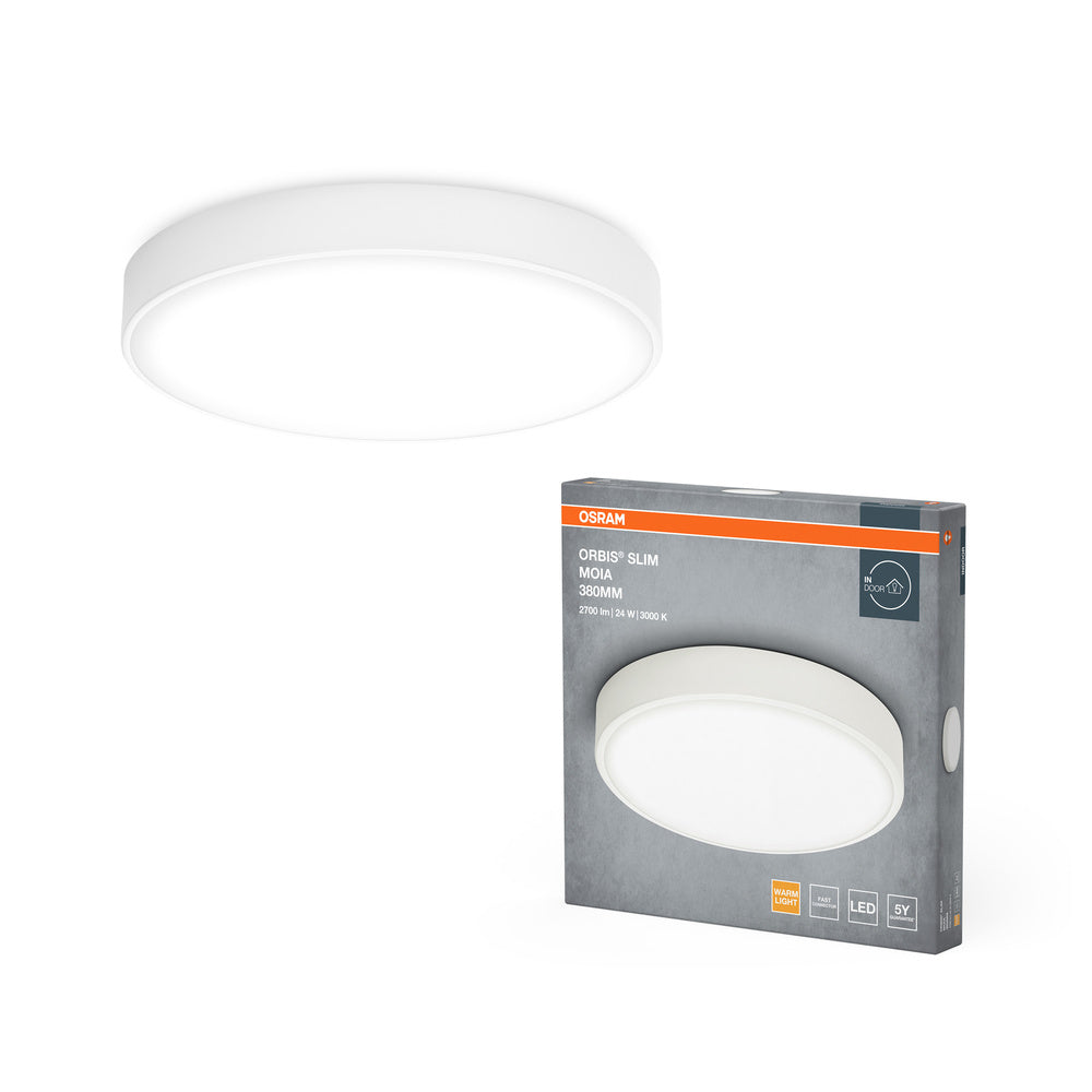 OSRAM ORBIS Slim Moia plafondlamp, wit, 24W, 2600lm