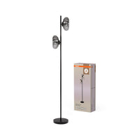 OSRAM DECOR Rookglazen Vloerlamp 2xE14 Zwart