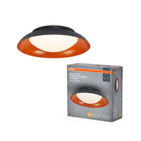 OSRAM ORBIS Plate plafondlamp 19W 310 mm zwart/oranje