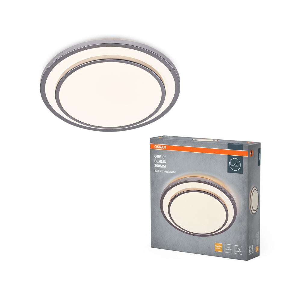 OSRAM ORBIS BERLIN plafondlamp, zilver, 16W, 2000lm