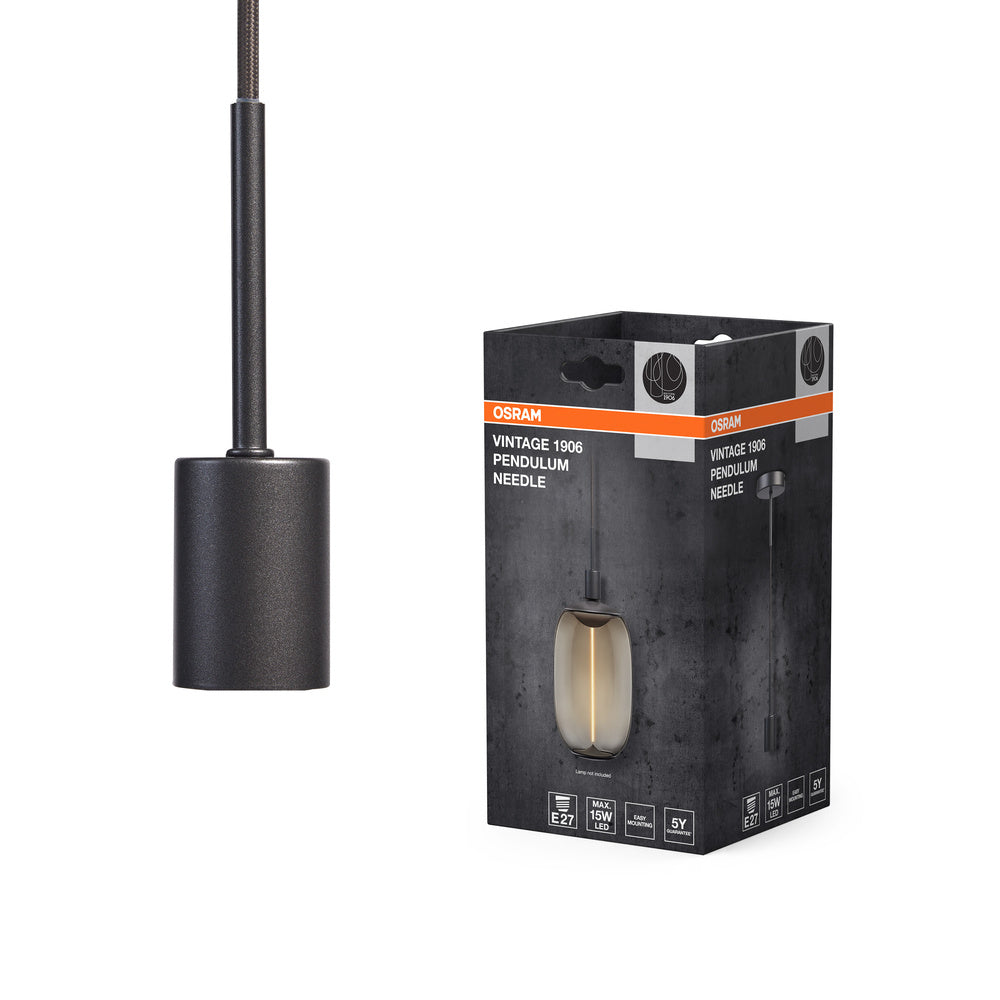 OSRAM Vintage 1906 PenduLum Needle Donkere Hanglamp E27 Grijs