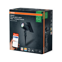 OSRAM SMART+ Tuin Bluetooth Solar RGB Spot Tuinprikker, zwart