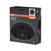 OSRAM Vintage Edition 1906, zwarte kap, beugel voor OSRAM Vintage 1906 pendellampen, aluminium behuizing