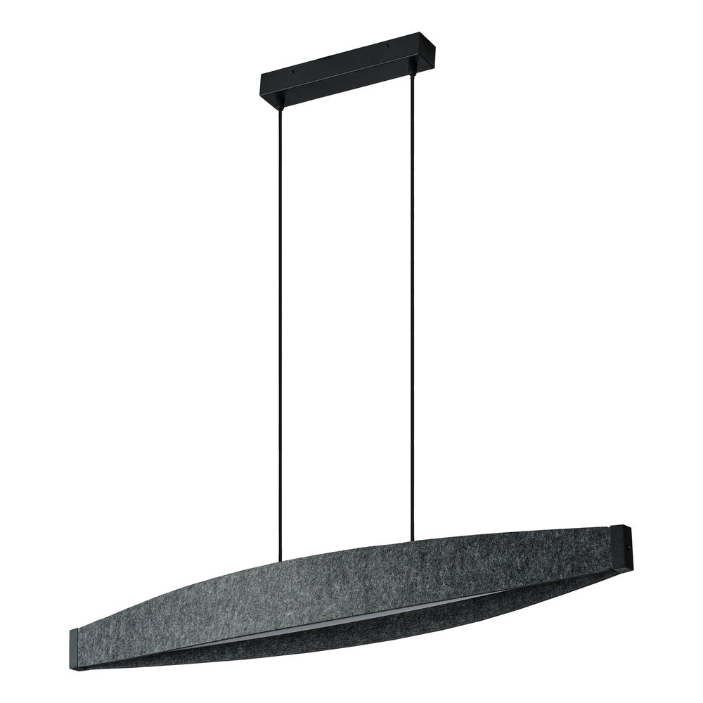 OSRAM DECOR Platte vilten hanglamp 23W 830 Donkergrijs