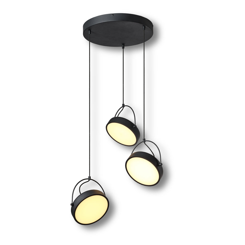 OSRAM DECOR Puck 3x hanglamp PL 36W zwart