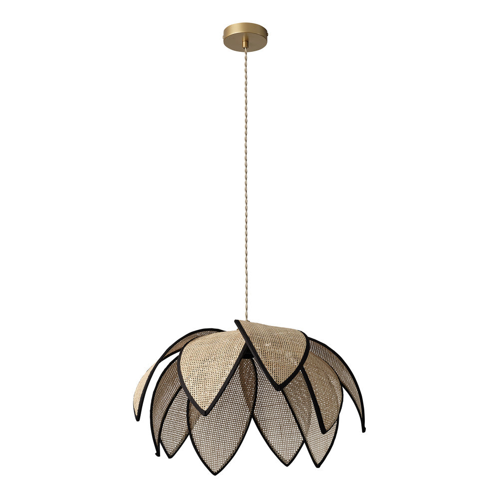 Decor Rattan Lotus Pendant 480 E27 Brown