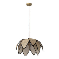 Decor Rattan Lotus Pendant 480 E27 Brown
