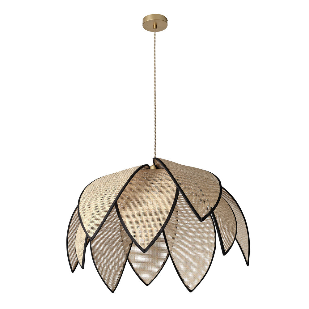 Decor Rattan Lotus Pendant 670 E27 Brown