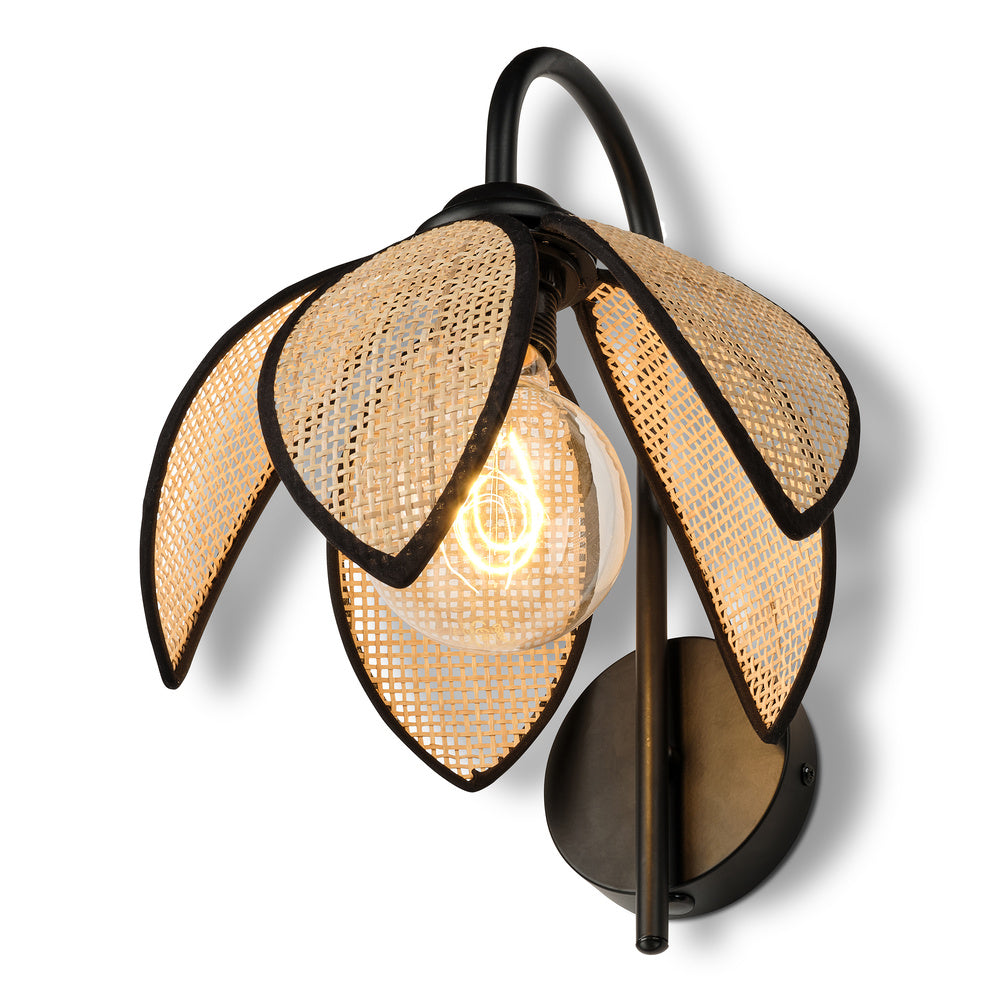 OSRAM DECOR Rotan Lotus Wandlamp E27 Bruin