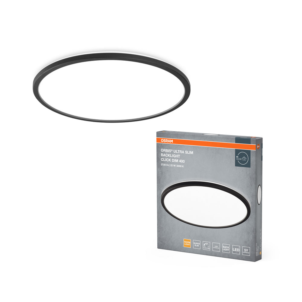 OSRAM ORBIS ClickDim plafondlamp 400 mm, dimbaar, zwart