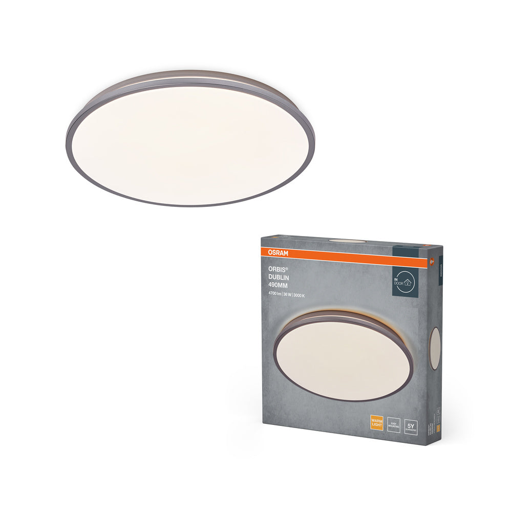 OSRAM ORBIS DUBLIN plafondlamp, zilver, 36W, 4150lm
