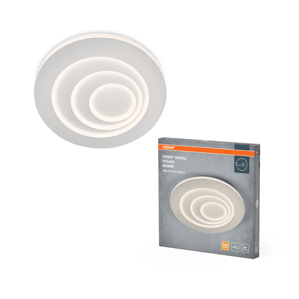 OSRAM ORBIS SPIRAL ROUND plafondlamp, wit, 63W, 5000lm