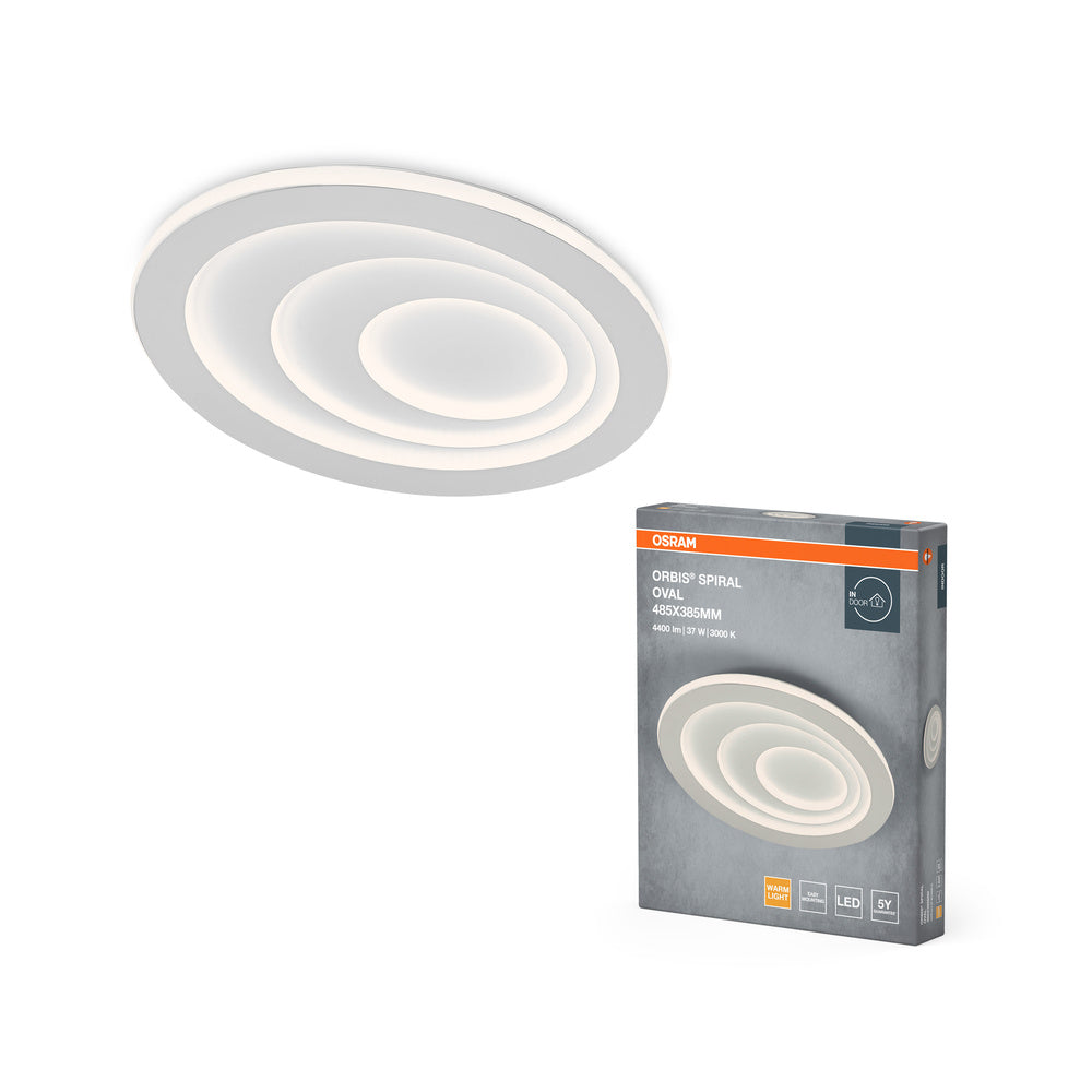 OSRAM ORBIS SPIRAL OVAL plafondlamp, wit, 37W, 4000lm