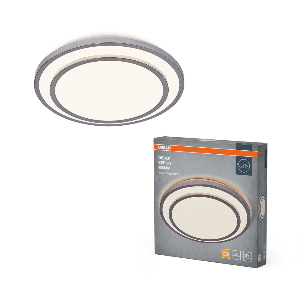 OSRAM ORBIS BERLIN plafondlamp, zilver, 36W, 4150lm