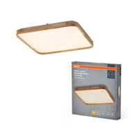 OSRAM ORBIS Alicia plafondlamp, dimbaar met Click-DIM, 36W, 495x495mm, houtdecor