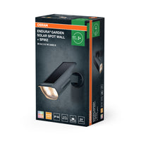 OSRAM LED-tuinlamp op zonne-energie: voor wand/grond, ENDURA GARDEN SPOT / 0,50 W, 3,6 V, warm wit, 3000 K, IP44