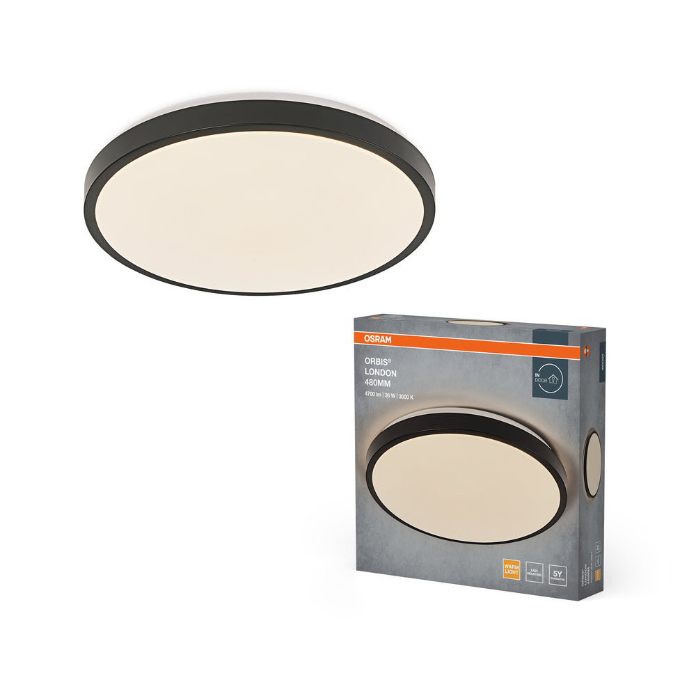 OSRAM ORBIS LONDON plafondlamp, zwart, 36W, 4150lm