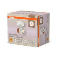 OSRAM DECOR SPOT CORK plafondlamp, 1 x 3,4W, 230lm, wit