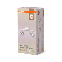 OSRAM DECOR SPOT CORK plafondlamp, 2 x 3,4W, 460lm, wit