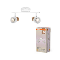 OSRAM DECOR SPOT CORK plafondlamp, 2 x 3,4W, 460lm, wit