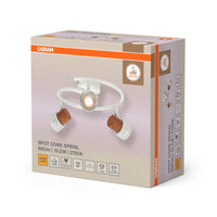 OSRAM DECOR SPOT CORK spiraalvormige plafondlamp, 3 x 3,4W, 690lm, wit