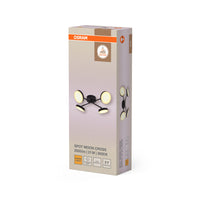 OSRAM DECOR Spot Moon plafondlamp, zwart, 4 kruisvormige spots, 21W