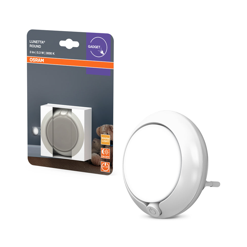 OSRAM LUNETTA® Rond wit nachtlampje, 3lm, 0,3W, 3000K