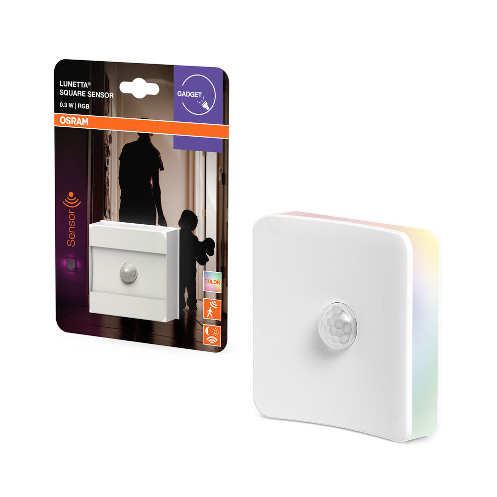 OSRAM LUNETTA SQUARE RGB-nachtlampje met bewegingssensor, 0,3 W