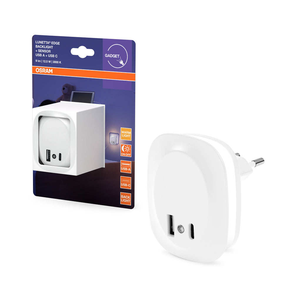 OSRAM LUNETTA EDGE nachtlampje met stekker, 0,35W, 10lm, wit