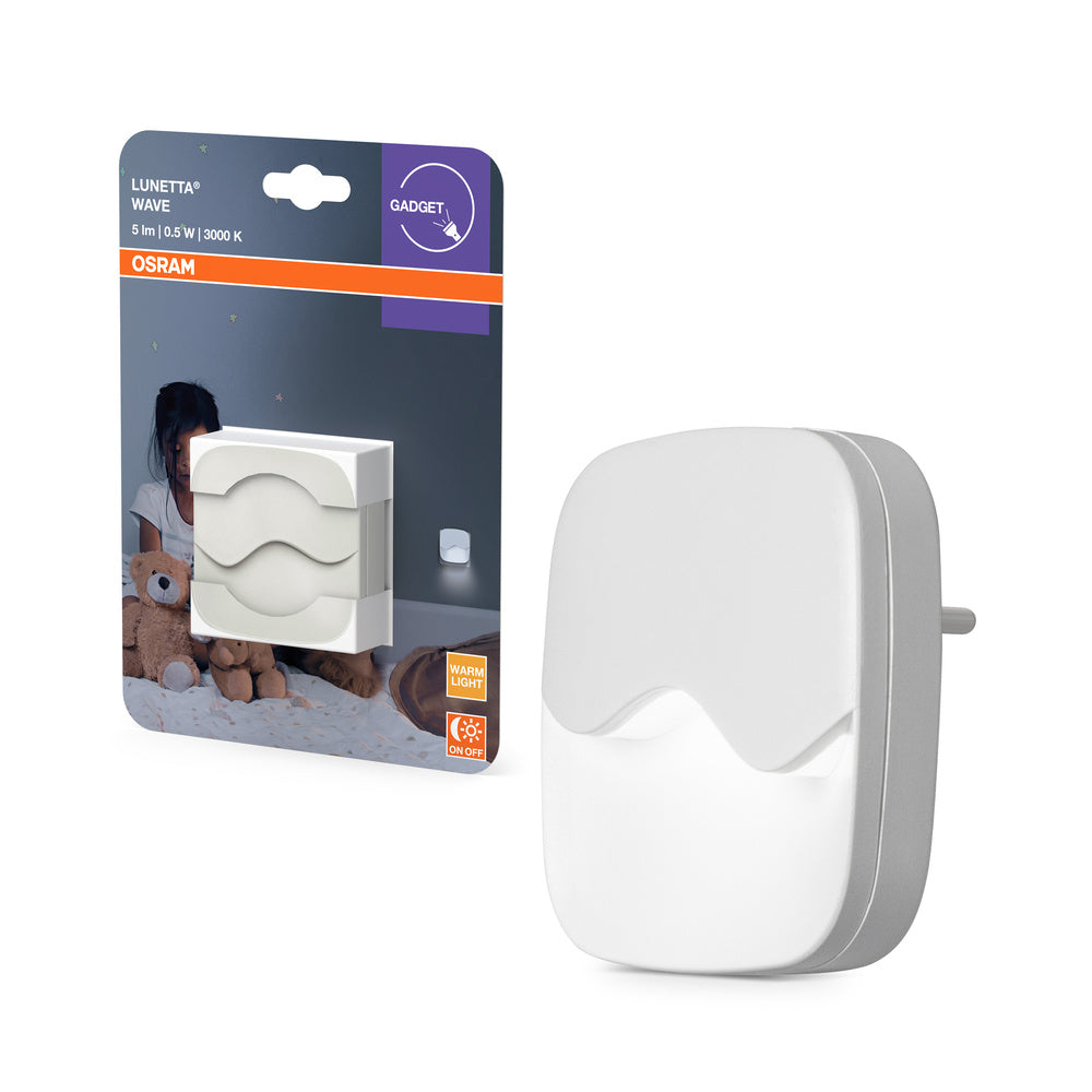 OSRAM LUNETTA Wave Nachtlampje met Sensor LED voor Stopcontact 0,50W / 3000K Warm Wit
