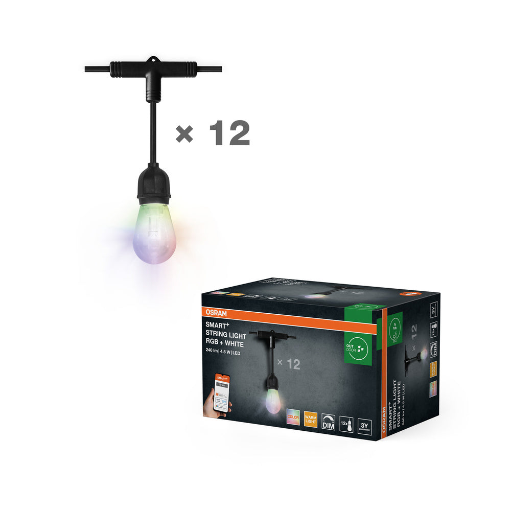 OSRAM SMART+ WiFi-lichtslinger voor buiten, 4,5W, zwart