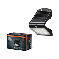 OSRAM ENDURA BUTTERFLY zonne-schijnwerper, zwart, 4 W, 500 lm, bewegings- en lichtsensor, buitenlamp, oplaadbare batterij, lange levensduur, eenvoudige montage, IP65, 4000 K