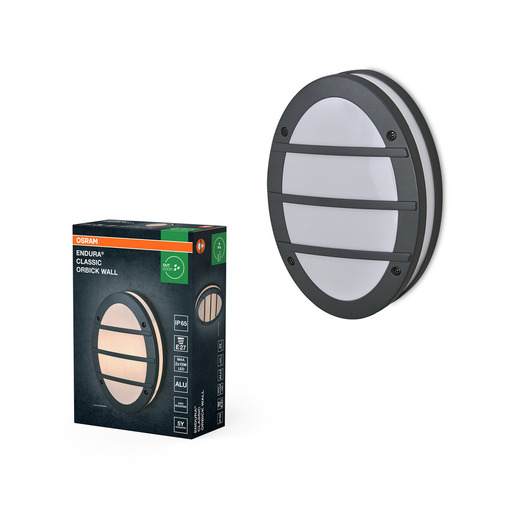 OSRAM ENDURA CLASSIC ORBICK W buitenwandlamp, donkergrijs