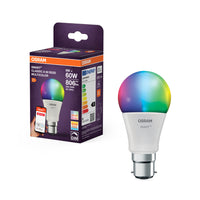 OSRAM Smart+ lamp met ZigBee-technologie, 9W, A60, mat, RGBW instelbare lichtkleur, 806lm, B22D fitting