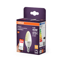 OSRAM SMART+ ZigBee Classic LED-lamp DIM 4,9W 220V FR E14, 470 lm, 2700 K, warm wit