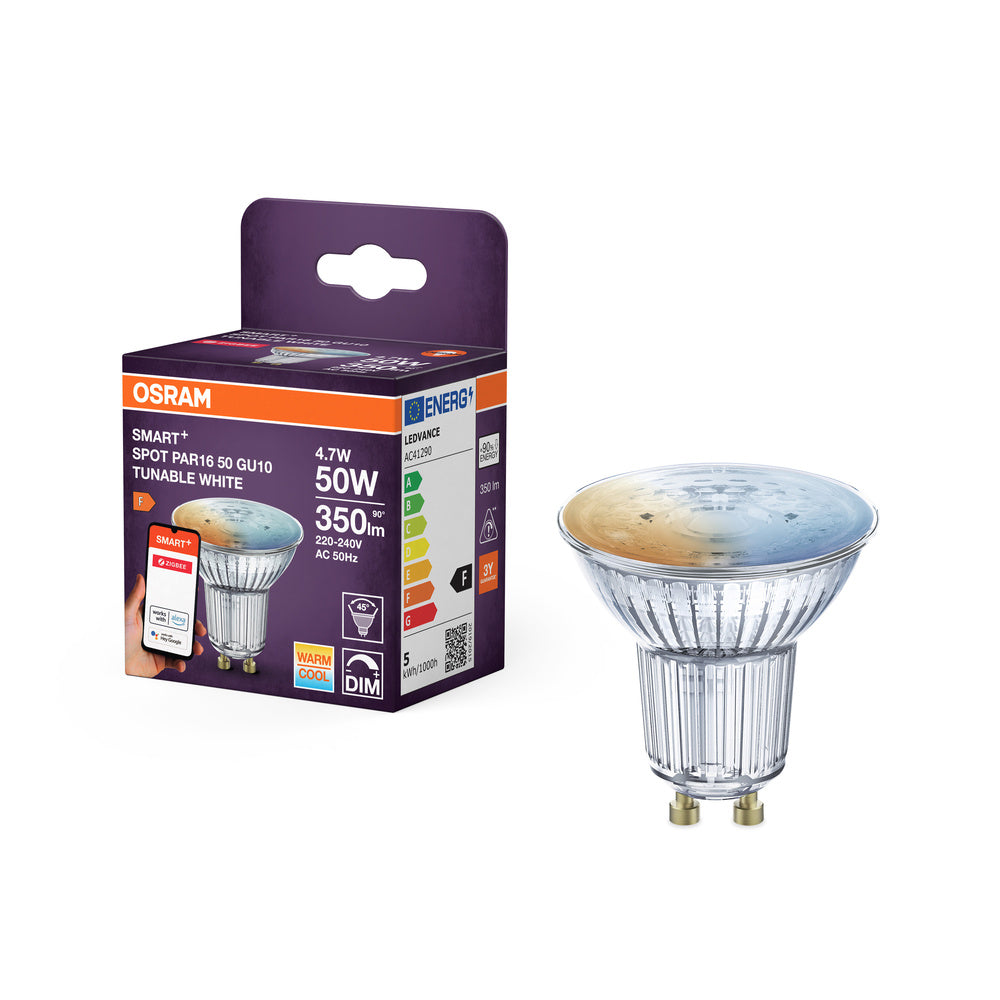 OSRAM Zigbee SMART+ SPOT TW, LED-retrofit reflectorlamp, instelbare kleurtemperatuur, PAR16, GU10