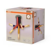 OSRAM DECOR plafondlamp van stro, 5 lampen, E27, meerkleurig