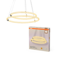 OSRAM DECOR Aura 2-delige hanglamp, 3000K, 21W, 2400lm, klikdimfunctie