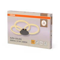 OSRAM DECOR Aura plafondlamp, 21W, 3000K, 2200lm, klikdimfunctie