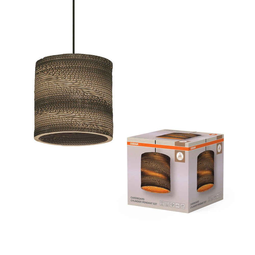 OSRAM DECOR hanglamp Decor Kartonnen Cilinder bruin, E27