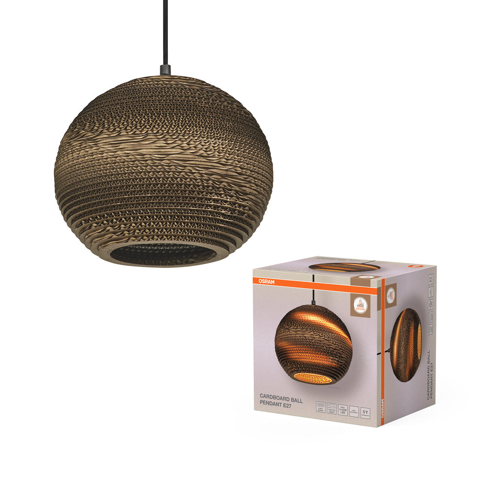 OSRAM DECOR Hanglamp Decor Kartonnen Bal Bruin, E27