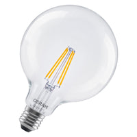 OSRAM SMART+ MATTER Filament Classic vormen, dimbaar, in globusvorm, LED-lamp, glas, helder, 6 W, 806 lm, 2700 K, Matter, compatibel met smart speakers, dimbaar