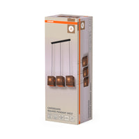 OSRAM DECOR hanglamp Decor Kartonnen Vierkant bruin, 3xE27