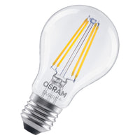 OSRAM SMART+ MATTER Filament Classic vormen, dimbaar in A-vorm, LED-lamp, glas, helder, 6 W, 806 lm, 2700 K, Matter, compatibel met smartspeakers, dimbaar